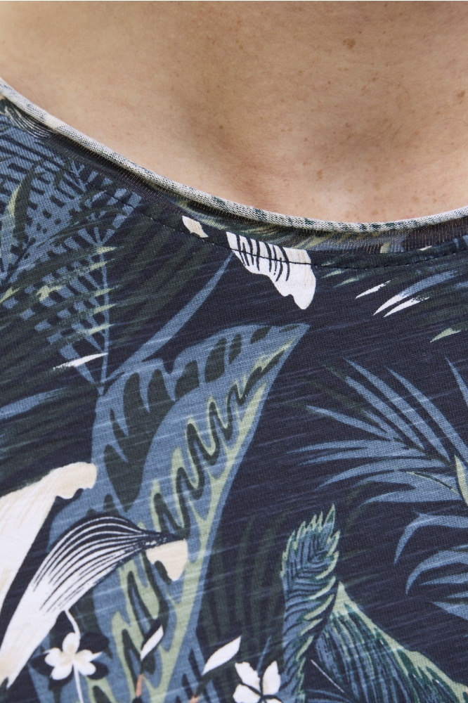 JJEBRYAN AOP TEE S/S O-NECK NOOS 12268126 Sky Captain